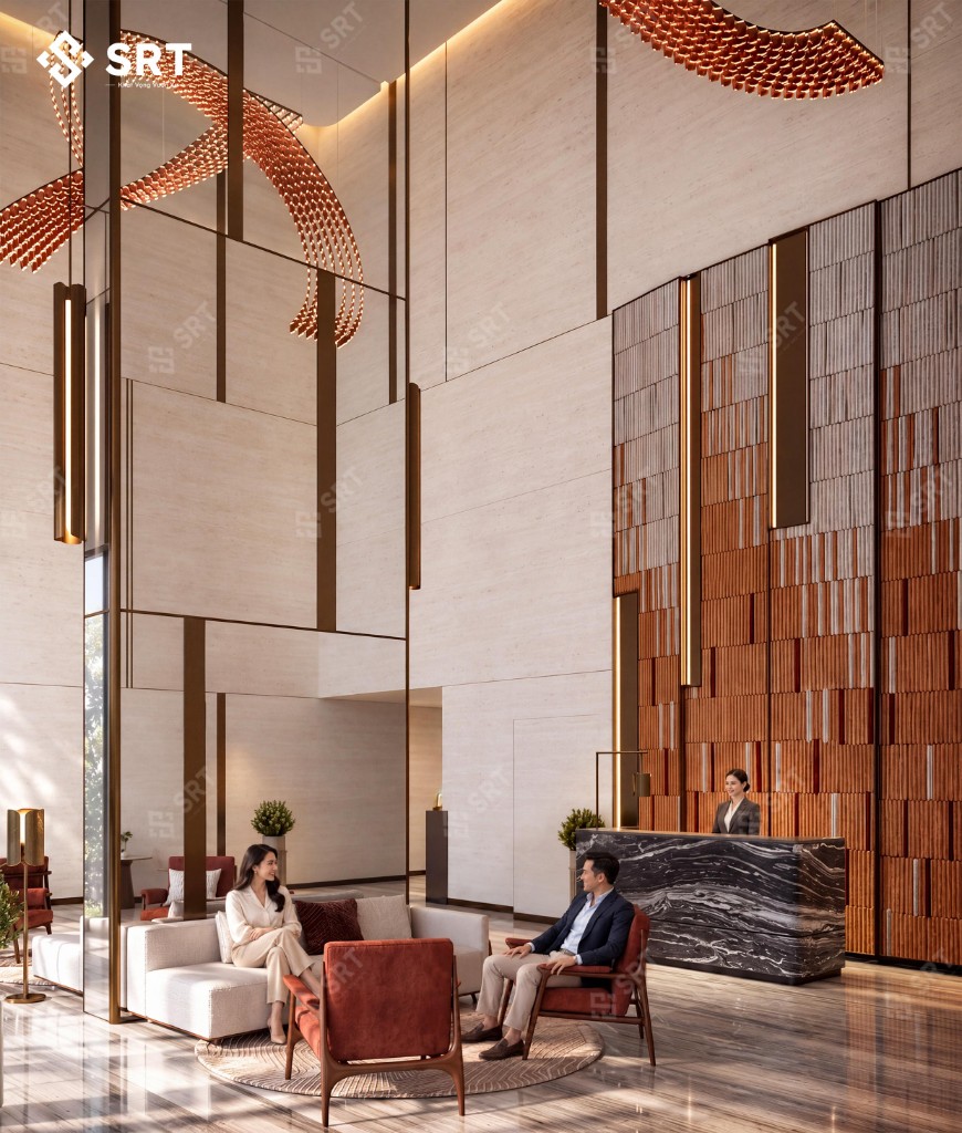 Phối cảnh sảnh lễ tân Sun Glory Residence
