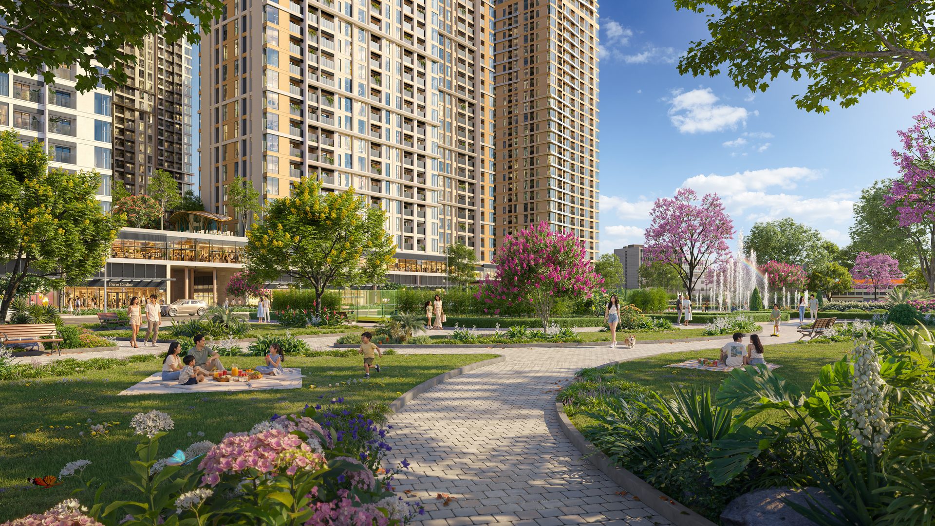 Concept công viên Trần Huy Liệu cạnh dự án