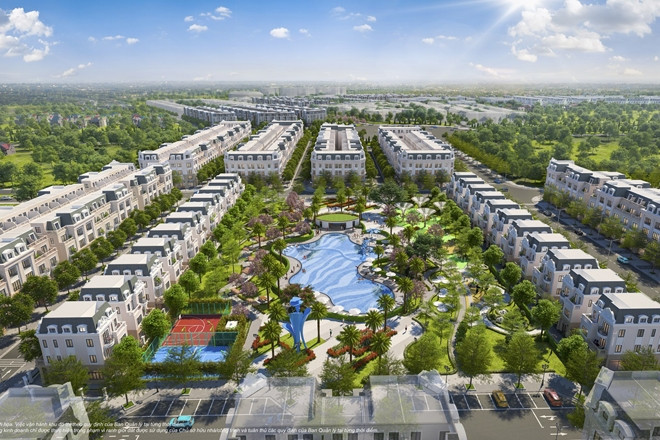 Phối cảnh công viên nội khu Vinhomes Golden Avenue