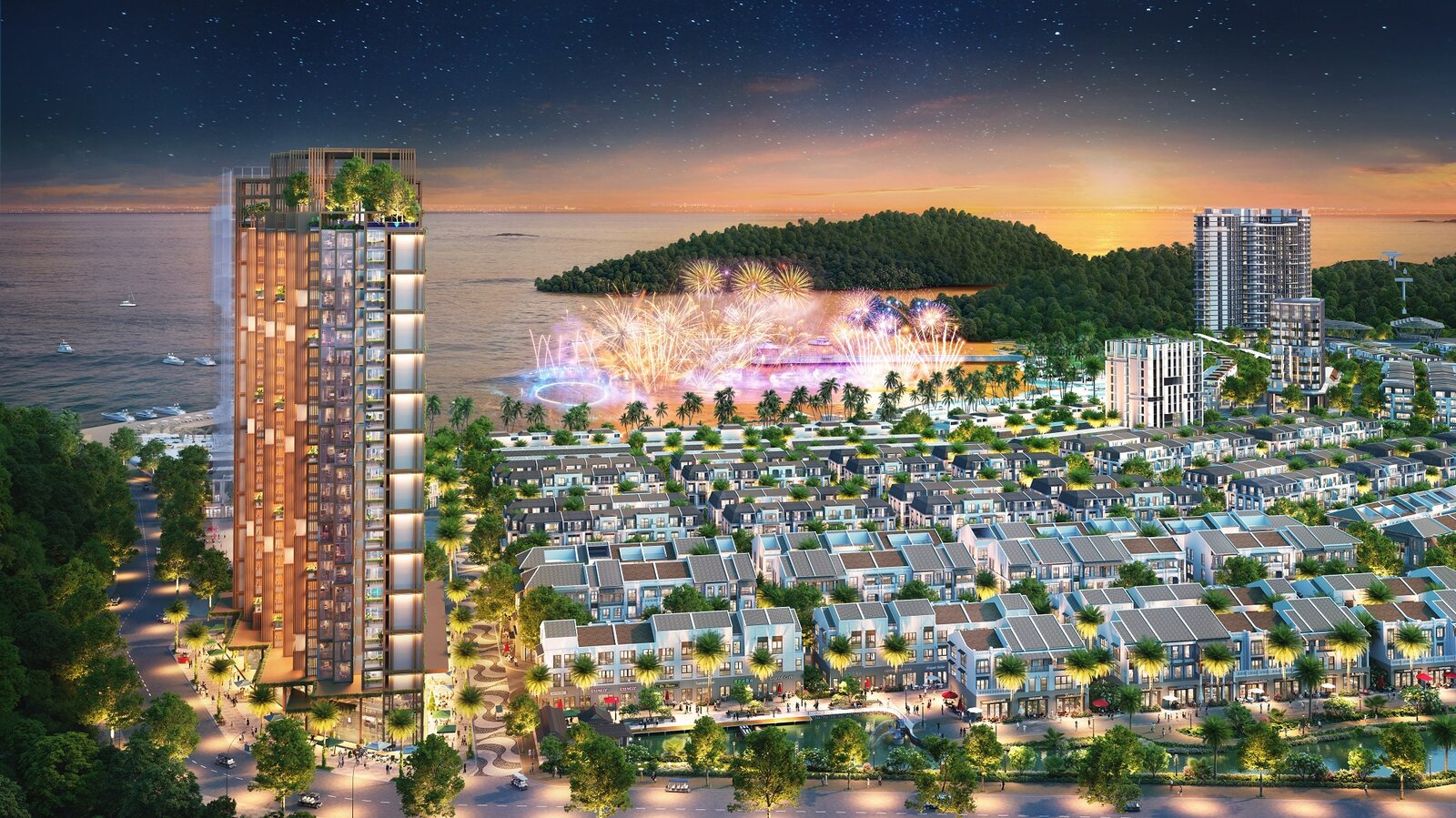 Phối cảnh thành phố vịnh Xanh Island